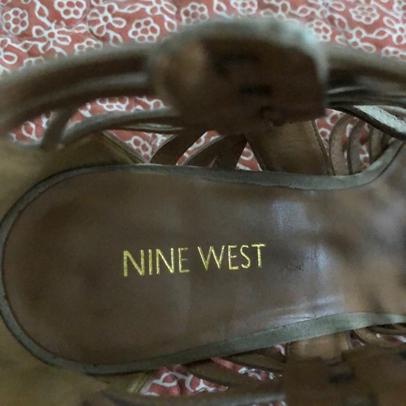 Nine West Caged Lace-Up Wedge Heels - Picture 4 of 5